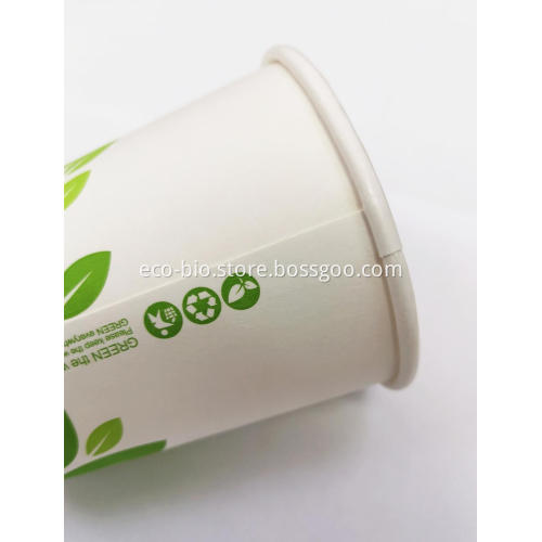 PLA Cecair Disposable Compostable Coffee Ripple Cups 8oz